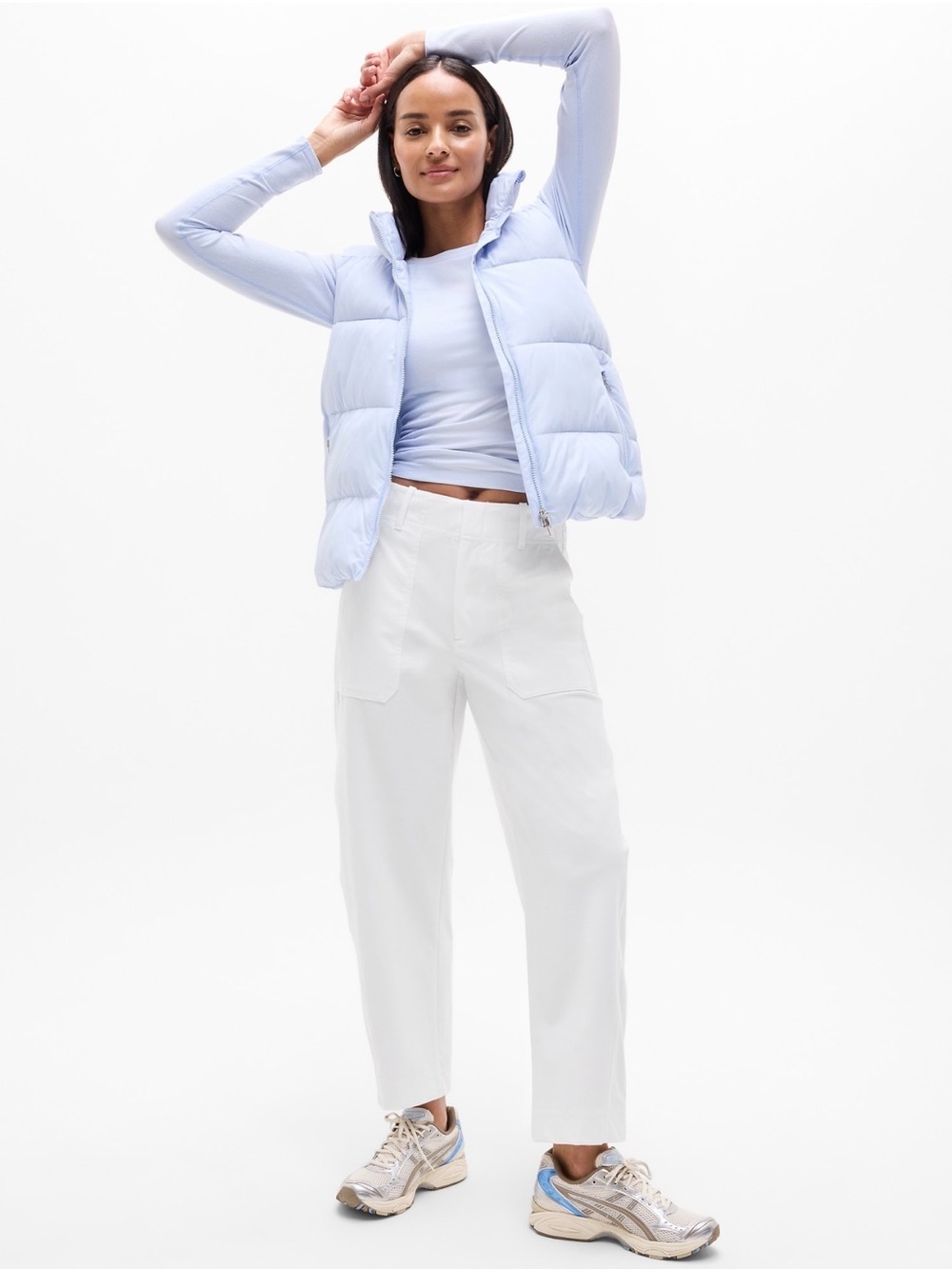 ATHLETA Skyline High rise Barrel Leg Utility | Bright White #650012